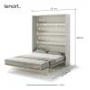 Lenart BED CONCEPT 160x200 cm - Pat rabatabil de perete vertical cu mecanism pneumatic si somiera inclusa, Casmir picture - 3