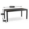 Masa De Gradina Extensibila Arges, 160-210x90x74 cm, Metal/Compozit, Negru/Gri picture - 7