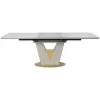 Masa Extensibila Athos, 160-220x90x76 h cm, Blat Ceramic + MDF, Beige/Gri Glossy picture - 1