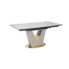 Masa Extensibila Athos, 160-220x90x76 h cm, Blat Ceramic + MDF, Beige/Gri Glossy picture - 4