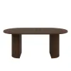 Masa Extensibila Ovalio, 100-144-188x100x75 h cm, Pal Melaminat/MDF, Stejar Dunin picture - 5