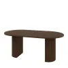 Masa Extensibila Ovalio, 100-144-188x100x75 h cm, Pal Melaminat/MDF, Stejar Dunin picture - 6