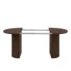 Masa Extensibila Ovalio, 100-144-188x100x75 h cm, Pal Melaminat/MDF, Stejar Dunin picture - 8