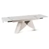 Masa Extensibila Vasai 160-240-x90x77 cm, Metal/Ceramica, Casmir/Alb Marmura picture - 4