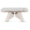 Masa Extensibila Vasai 160-240-x90x77 cm, Metal/Ceramica, Casmir/Alb Marmura picture - 6