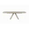 Masa Extensibila Volare, 165-240x90x76 cm, Metal/Piatra Sinterizata, Gri Deschis cu Beige Nisip picture - 3