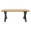 Masuta de Cafea Evele, Stil Industrial, 90x60x39 h cm, Picior Metalic, Blat MDF, Negru/Stejar picture - 2