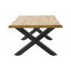 Masuta de Cafea Evele, Stil Industrial, 90x60x39 h cm, Picior Metalic, Blat MDF, Negru/Stejar picture - 4