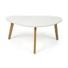 Masuta De Cafea Scandia, 85x45x40 h cm, Bambus/MDF, Natur/Alb picture - 3