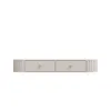 Masuta de Toaleta Suspendata + Oglinda Rotunda Ovalio, TYP 202+701,  123x35.9x17.5 h cm, Pal Melaminat/MDF, Beige Nisip picture - 4