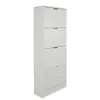 Pantofar Corry II, 4 sertare, 60x24x157 cm, Pal Melaminat/MDF, Alb picture - 2