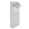 Pantofar Corry II, 4 sertare, 60x24x157 cm, Pal Melaminat/MDF, Alb picture - 3