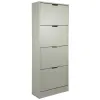 Pantofar Corry II, 4 sertare, 60x24x157 cm, Pal Melaminat/MDF, Gri Mat picture - 2