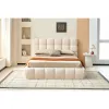 Pat Tapitat cu Somiera Rabatabila Nuvola, 160x200 cm, Boucle Beige picture - 1