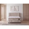 Pat Tapitat Zenith cu Somieră Rabatabilă + Saltea Zenith, 160×200 cm, Beige picture - 1