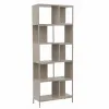 Raft Carti Lund B, 70x30x180 CM Metal/Pal Melaminat, Taupe picture - 1