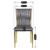 Scaun Daris, 48x58x94 H CM, Structura metalica, Gri/Auriu picture - 5