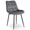 Scaun Kortina, 51.5x55x85 h cm, Catifea Gri picture - 1