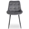 Scaun Kortina, 51.5x55x85 h cm, Catifea Gri picture - 4