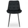 Scaun Kortina, 51.5x55x85 h cm, Catifea, Negru picture - 4