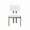 Scaun Living Ivoire A, 56.5x55.5x84.5 h cm,  Picior Metalic Dark Wood, Stofa Beige picture - 2