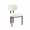 Scaun Living Ivoire A, 56.5x55.5x84.5 h cm,  Picior Metalic Dark Wood, Stofa Beige picture - 1