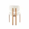Scaun Living Ivoire B, 56.5x55.5x84.5 h cm,  Picior Metalic Light Wood, Stofa Beige picture - 3