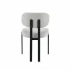 Scaun Living Ivoire C, 56.5x55.5x84.5 h cm,  Picior Metalic Negru, Stofa Gri picture - 3
