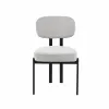 Scaun Living Ivoire C, 56.5x55.5x84.5 h cm,  Picior Metalic Negru, Stofa Gri picture - 2