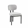 Scaun Living Ivoire C, 56.5x55.5x84.5 h cm,  Picior Metalic Negru, Stofa Gri picture - 1
