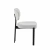 Scaun Living Ivoire C, 56.5x55.5x84.5 h cm,  Picior Metalic Negru, Stofa Gri picture - 4