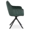 Scaun Makati, 62x52x89 cm, Functie Rotire, Structura Metalica, Catifea Verde picture - 3