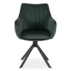 Scaun Makati, 62x52x89 cm, Functie Rotire, Structura Metalica, Catifea Verde picture - 7