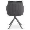Scaun Makati, 62x52x89 cm, Functie Rotire, Structura Metalica, Catifea Neagra picture - 9