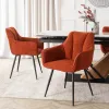 Scaun Narnia, 56x50x85 cm, Structura Metalica, Stofa Caramizie picture - 3