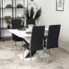 Scaun Noble, 46x48x101 H CM, Structura metalica, Crom/Negru picture - 2