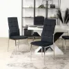 Scaun Noble, 46x48x101 H CM, Structura metalica, Crom/Negru picture - 3