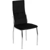 Scaun Noble, 46x48x101 H CM, Structura metalica, Crom/Negru picture - 1