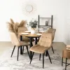 Scaun Riocco, 49x57x89 h cm, Catifea Bej picture - 2