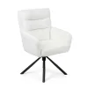 Scaun Rotativ Enzo, 60x60x92 h cm, Stofa tip Boucle, Alb picture - 1