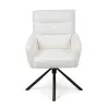 Scaun Rotativ Enzo, 60x60x92 h cm, Stofa tip Boucle, Alb picture - 2