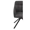 Scaun Rotativ Loren, 54x55x68 h cm, Stofa, Negru/Gri Inchis picture - 5