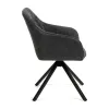 Scaun Rotativ Loren, 54x55x68 h cm, Stofa, Negru/Gri Inchis picture - 7