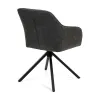 Scaun Rotativ Loren, 54x55x68 h cm, Stofa, Negru/Gri Inchis picture - 9