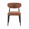 Scaun Zenith, 54x53x80 h cm, Structura Metalica/Stofa Caramizie picture - 2