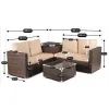 Set De Gradina/Terasa Niger, 2 Canapele + Masuta + Cutie Depozitare, TehnoRatan, Maro/Beige picture - 10