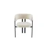 Set Masa Extensibila Baco, 160-200x90x76 h cm, Picior Metalic, Blat Ceramic, Glossy Panodra + 6 Scaune Kallo Crem picture - 2