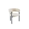 Set Masa Extensibila Baco, 160-200x90x76 h cm, Picior Metalic, Blat Ceramic, Glossy Panodra + 6 Scaune Kallo Crem picture - 3