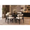 Set Masa Ruby cu 4 Scaune Zola, Ø120x75 cm,  MDF Furniruit/Lemn de Cauciuc, Wenge picture - 1
