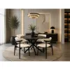 Set Masa Ruby cu 4 Scaune Zola, Ø120x75 cm,  MDF Furniruit/Lemn de Cauciuc, Wenge picture - 2